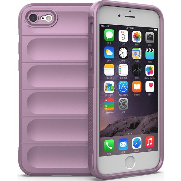 Custodia Iphone Se 2022, Custodia Protettiva In Silicone Tpu Morbido Antiurto Per Iphone Se 2022/SE 2020/8/7 Viola-image