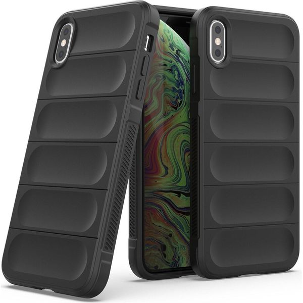 Custodia Iphone Xs, Custodia Protettiva In Silicone Tpu Morbido Antiurto Per Iphone Xs/Iphone X Nero-image