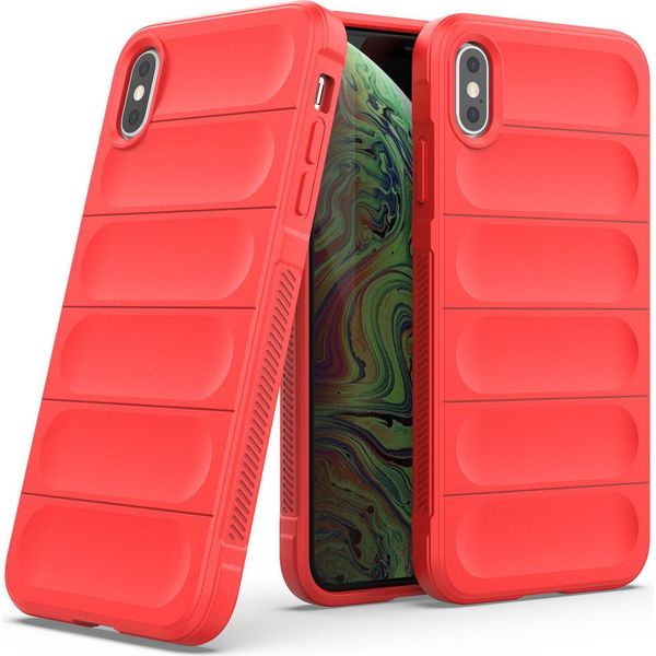 Custodia Iphone Xs, Custodia Protettiva In Silicone Tpu Morbido Antiurto Per Iphone Xs/Iphone X Rosso-image