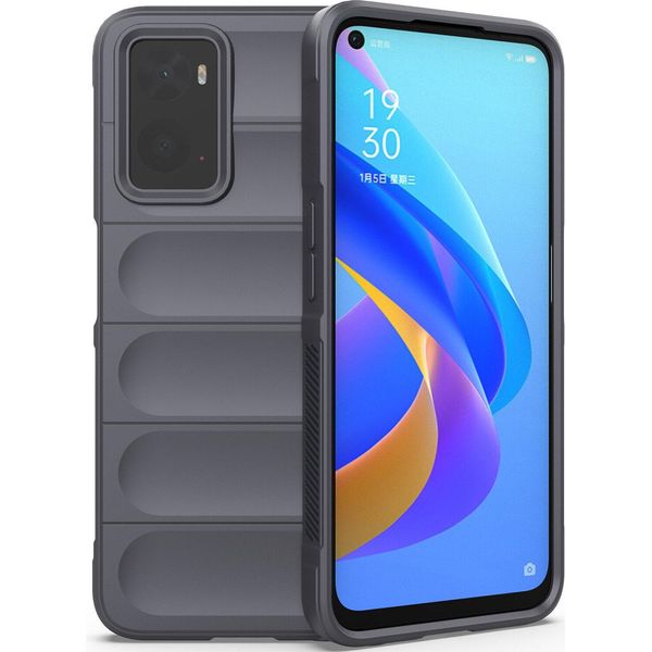 Custodia Oppo A36, Custodia Protettiva In Silicone Tpu Morbido Antiurto Per Oppo A36 4G/A76 4G/Realme 9I Grigio Scuro-image