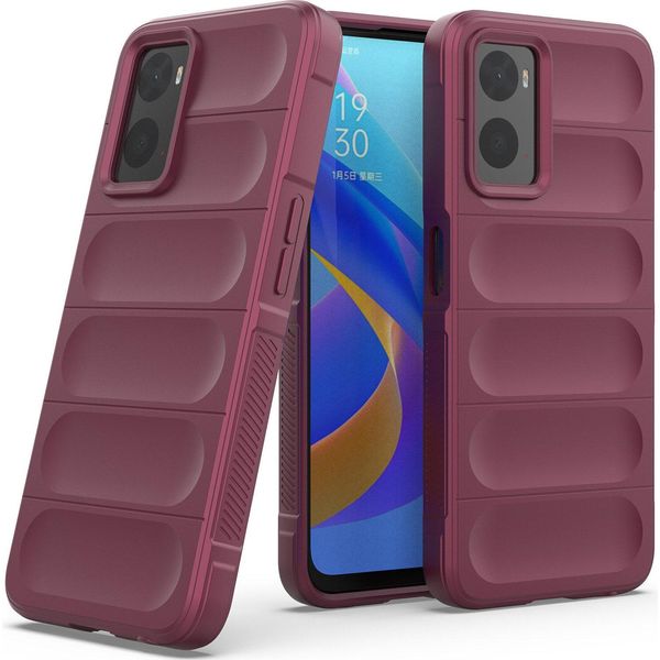 Oppo A36 Custodia, Custodia Protettiva In Silicone Tpu Morbido Antiurto Per Oppo A36 4G/A76 4G/Realme 9I Borgogna-image