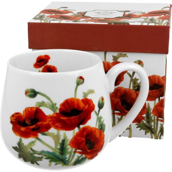 Duo Floral Bicchiere Da Birra 430 Ml Classic Poppies Porcellana New Bone China-image