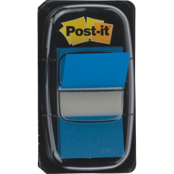 Strisce Adesive Post-It® Index, Standard, Blu, 25,4 Mm X 43,2 Mm, 50 Strisce Adesive/Dispenser, 1 Dispenser/Confezione | 1 Pezzo-image