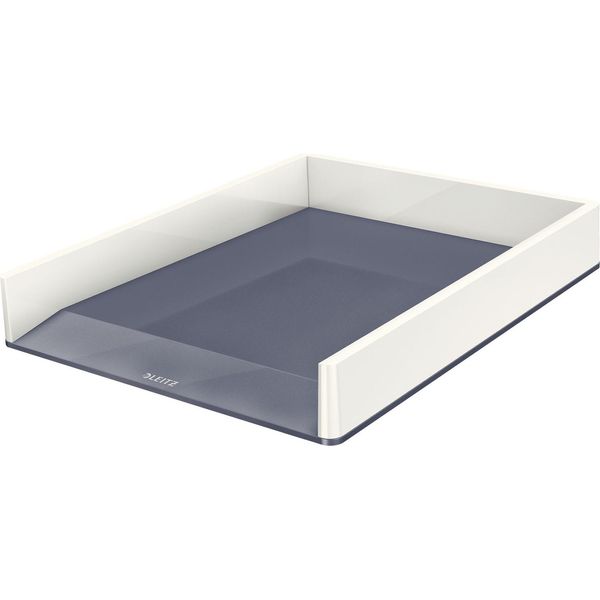 Vassoio Per Lettere Wow Duo Colour A4 In Polistirolo Bianco/Grigio Confezione Da 4-image
