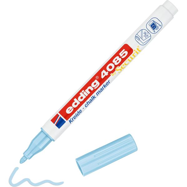 Edding - Penna A Gesso Edding 4085 Da 1-2 Mm Blu Pastello | 10 Pezzi-image