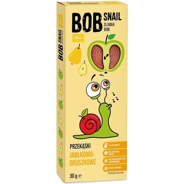 Rolls Di Mele E Pere Senza Zucchero Aggiunto, Senza Glutine 30 G - Bob Snail-image