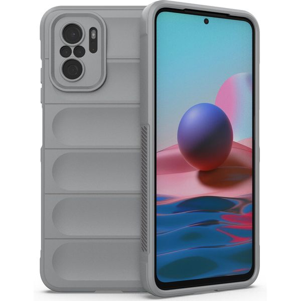 Custodia Redmi Note 10, Custodia Protettiva Antiscivolo In Silicone Tpu Morbido Per Xiaomi Redmi Note 10 4G/Note10S Grigio-image