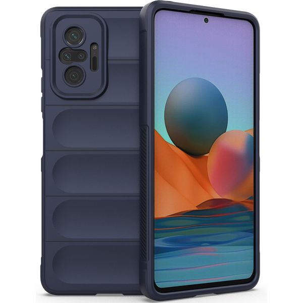 Custodia Redmi Note 10 Pro, Custodia Protettiva In Silicone Tpu Morbido Antiurto Per Xiaomi Redmi Note 10 Pro/10 Pro Max Blu Scuro-image