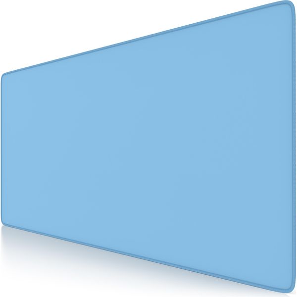 Tappetino Per Mouse Da Gioco Csl, Xxl, 900 X 400 X 3 Mm, Tappetino Da Tavolo, Extra-Large, Lavabile, Blu Chiaro-image