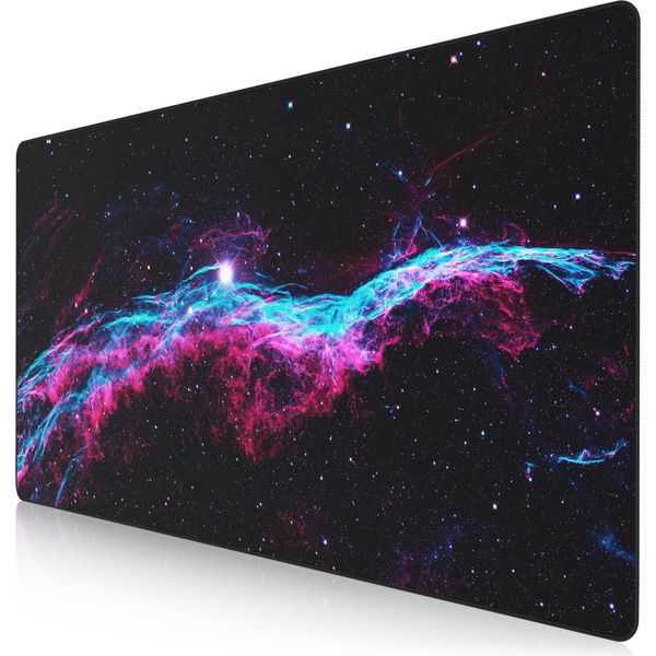 Mousepad Da Gioco Titanwolf, Xxxl Speed Mousepad 1200 X 600 Mm, Velocità E Precisione, Galaxie Speed-image