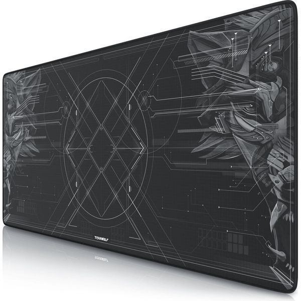 Tappetino Per Mouse Da Gioco Titanwolf Xxl, 900 X 400 X 3 Mm, Tappetino Da Tavolo, Lavabile, Retro Antiscivolo, Velocità E Precisione, Motivo Hud-image