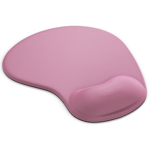 Tappetino Per Mouse Csl Con Cuscino In Gel E Poggiapolsi, Tappetino Per Mouse Da Ufficio Confortevole, Rosa Scuro-image