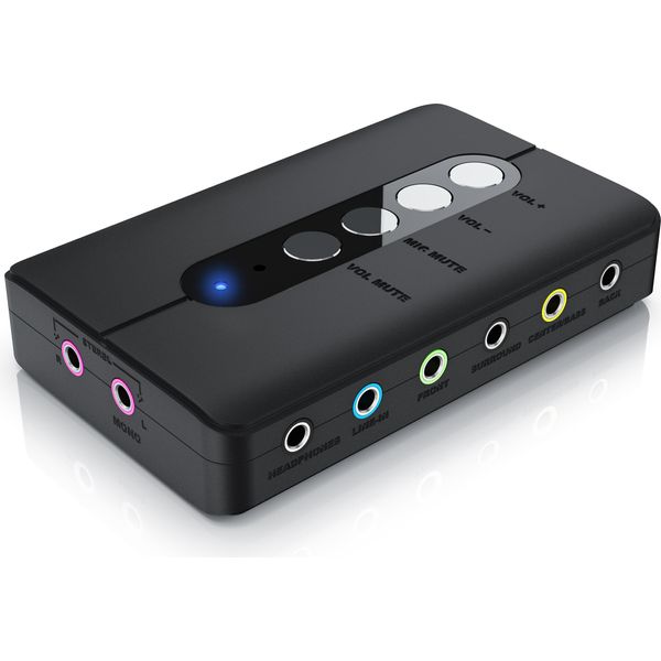Csl Usb 7.1 Scheda Audio Esterna - Suono Surround 7.1 - Adattatore Audio Stereo - Controllo Volume - Connessione Per Cuffie, Microfono - Esclusione Microfono - Per Pc - Windows 10 11-image