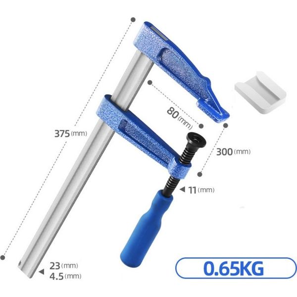 Morsetto A Vite 80 X 300 Mm Per Carpentieri, Metalmeccanici, Saldatori, Amanti Del Fai Da Te | Morsetto Per Il Fissaggio Di Legno E Metallo | Morsetto Per Colla In Acciaio | Morsetto Per Un Fissaggio Preciso | Morsetto A Vite A Serraggio Profondo-image