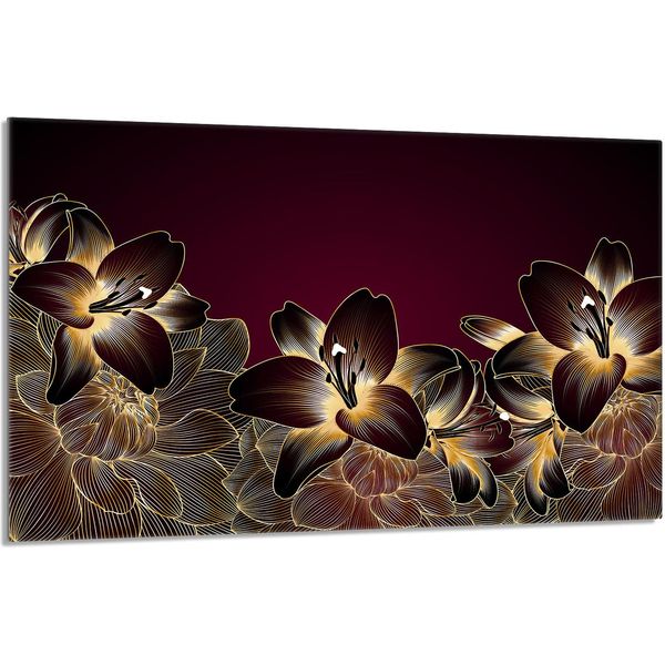 Piastra Di Copertura Del Piano Cottura 80X52Cm 1 Pezzo In Ceramica, Marrone Orchidea-image