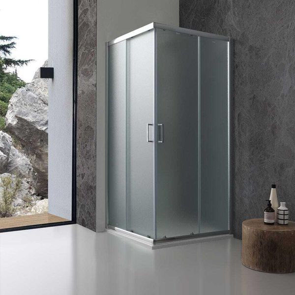 Box Doccia Angolare Quadrato 90X90 Cristallo Opaco | Giada-image