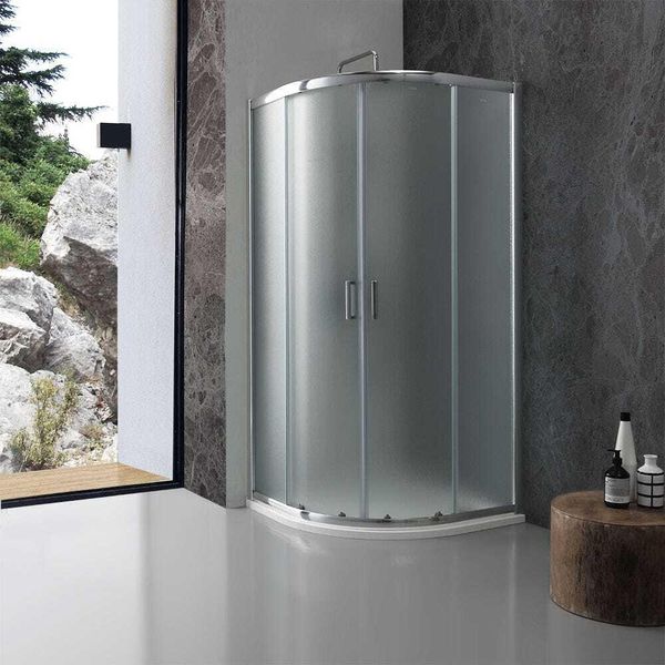 Box Doccia Semicircolare 80X80 6 Mm Cristallo Opaco | Giada-image