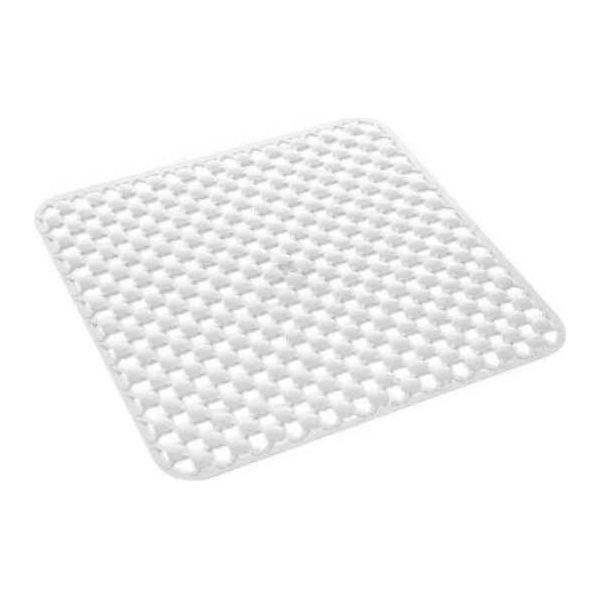 Tappeto Quadrato Antiscivolo Doccia Geo 53X53 Cm Bianco-image