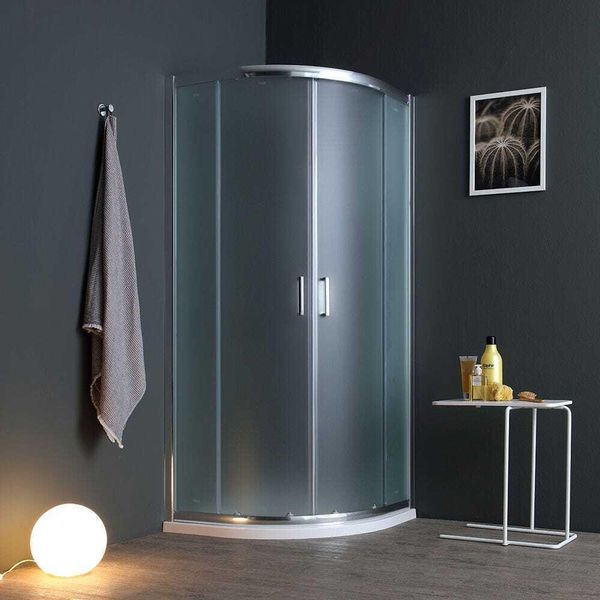 Cabina Doccia Semicircolare 90X90Cm Ante Vetro Satinato 6 Mm | Giada-image