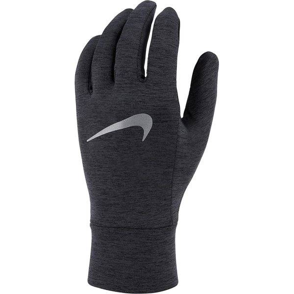 Nike - Guanti Da Uomo, Pile, Corsa CS573 (S - M) (Nero/Argento Screziato)-image
