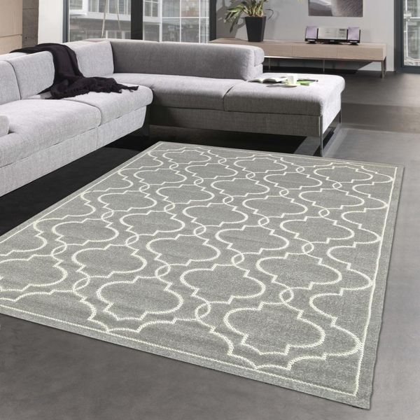 Tappeto Orientale Con Splendidi Motivi | Per Interni Ed Esterni | In Grigio Misure - 200 X 290 Cm-image