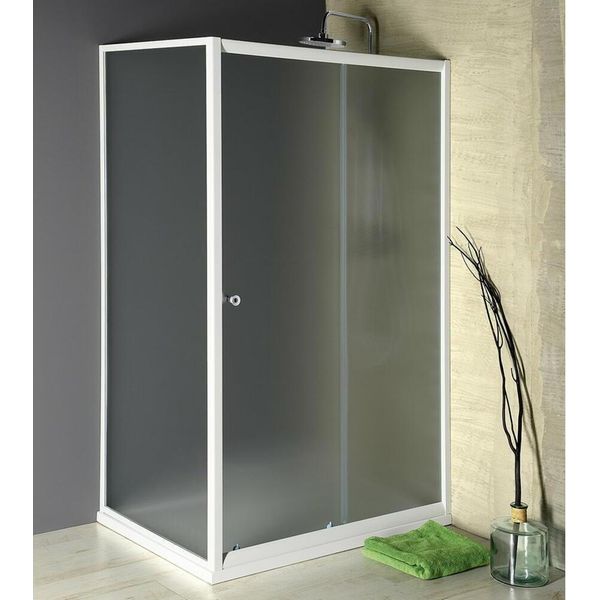 Amadeo Cabina Doccia Rettangolare 1100X900Mm Variante L/R, Vetro Brick-image