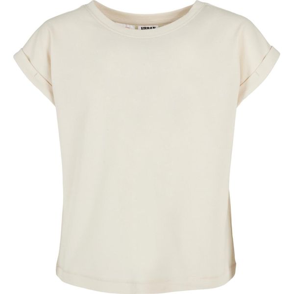 Urban Classics Girls Organic Extended Shoulder Tee In Bianco - 134/140-image