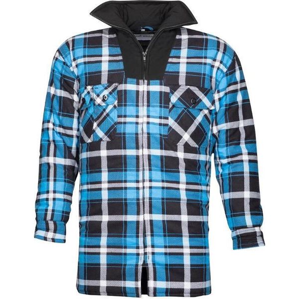 Ardon® Camicia Invernale In Flanella Jonah, Camicia Da Lavoro, Blu Tempo Libero, 100 % Cotone, Taglia Xxl-image
