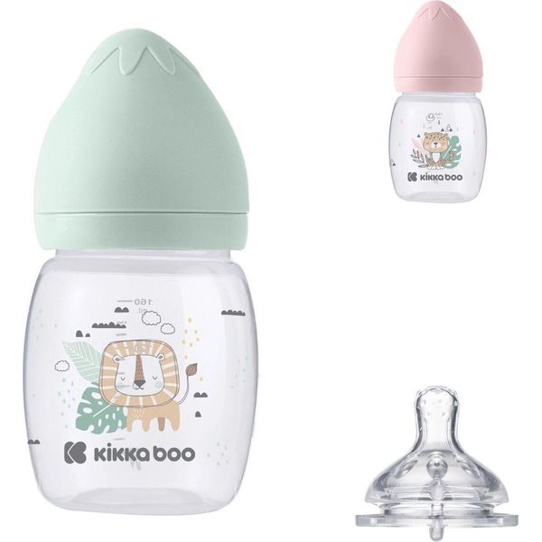 Biberon Kikkaboo Savanna 180 Ml, Tettarella Anticolica, Apertura A Collo Largo Verde-image