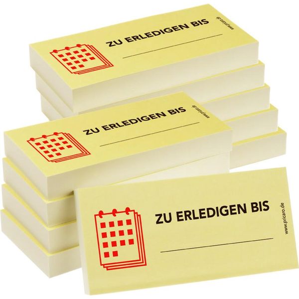 Pricaro Note Adesive "Da Fare Fino A"", 100 Fogli, 10 Pezzi"-image