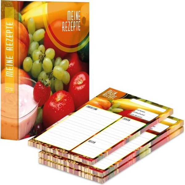 Cartella Ricette Pricaro Con Blocco Ricette "Ingredienti Colorati"", A5"-image