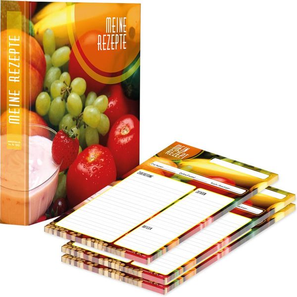 Cartella Ricette Pricaro Con Blocco Ricette "Ingredienti Colorati"", A4"-image
