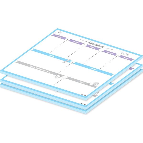 Pricaro Agenda Pasti "Allerlei"", Magnetica, Blu Chiaro, A4, 25 Fogli, 3 Fogli"-image