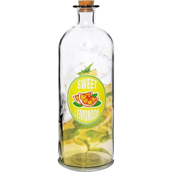 Bottiglia In Vetro Vilde Bottiglia Per Limonata Con Tappo In Sughero 1 Litro-image
