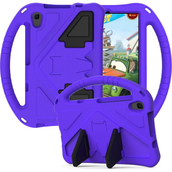Custodia Per Bambini Per Samsung Galaxy Tab A 8.4" 2020 SM-T307/T307U, Eva Lightweight Shockproof Foldable Stand, Kids Handle Protective Case Viola"-image