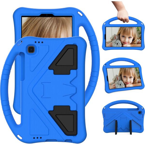 Custodia Per Bambini Per Samsung Galaxy Tab A7 Lite 8.7" 2021 SM-T220/T225/T227, Eva Leggero Antiurto Pieghevole Stand, Kids Grip Cover Protettiva Blu"-image