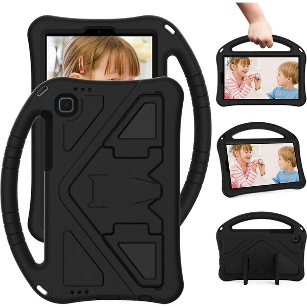 Custodia Per Bambini Per Samsung Galaxy Tab A7 Lite 8.7" 2021 SM-T220/T225/T227, Eva Lightweight Shockproof Foldable Stand, Kids Grip Protective Cover Nero"-image