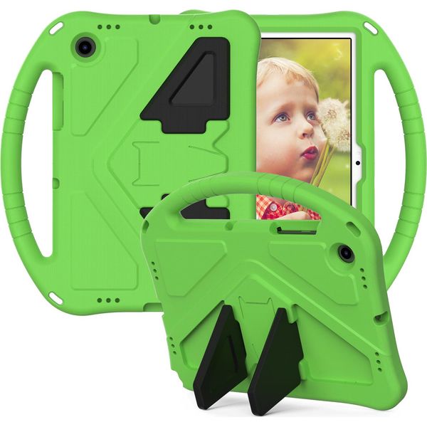Custodia Per Bambini Per Samsung Galaxy Tab A8 Da 10,5 Pollici 2021 (SM-X200/X205), Eva Lightweight Shockproof Foldable Stand, Kids Grip Protective Cover Verde-image
