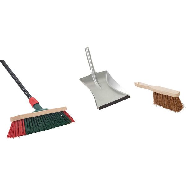 Novaliv Scopa Da Strada Con Manico Scopa Da Giardino Set Scopa Paletta Cocco (1, Scopa Da Giardino + Paletta Zinco Set Cocco)-image