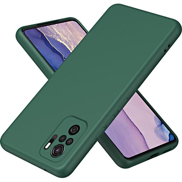 Custodia Redmi Note 10S, Custodia Protettiva Morbida In Silicone Liquido Per Xiaomi Redmi Note 10S / Note 10 4G Verde-image