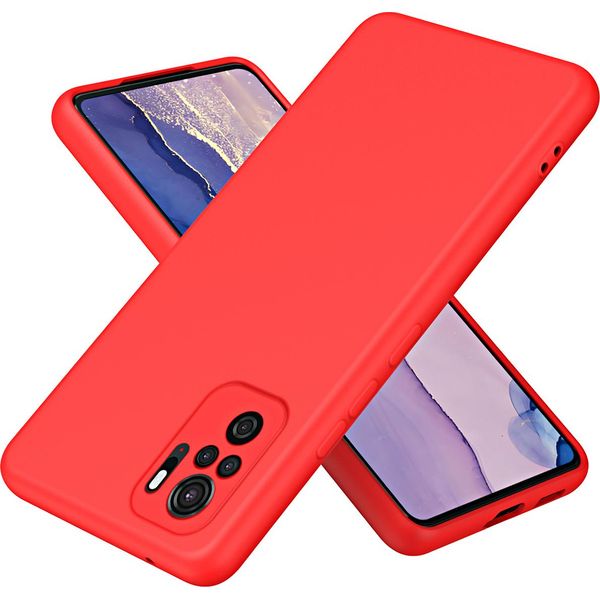 Custodia Redmi Note 10S, Custodia In Silicone Liquido Per Telefoni Cellulari Custodia Protettiva Antiurto E Antigraffio Per Xiaomi Redmi Note 10S / Note 10 4G Red-image