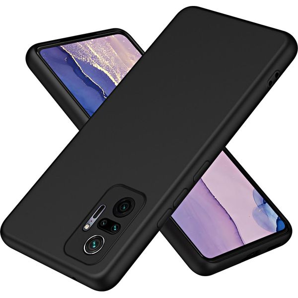 Custodia Redmi Note 10 Pro, Custodia In Silicone Liquido Per Telefoni Cellulari Custodia Protettiva Antiurto E Antigraffio Per Xiaomi Redmi Note 10 Pro/Note 10 Pro Max Nero-image