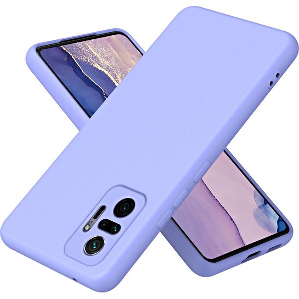 Custodia Redmi Note 10 Pro, Custodia Protettiva Morbida In Silicone Liquido Per Xiaomi Redmi Note 10 Pro/Note 10 Pro Max Viola-image