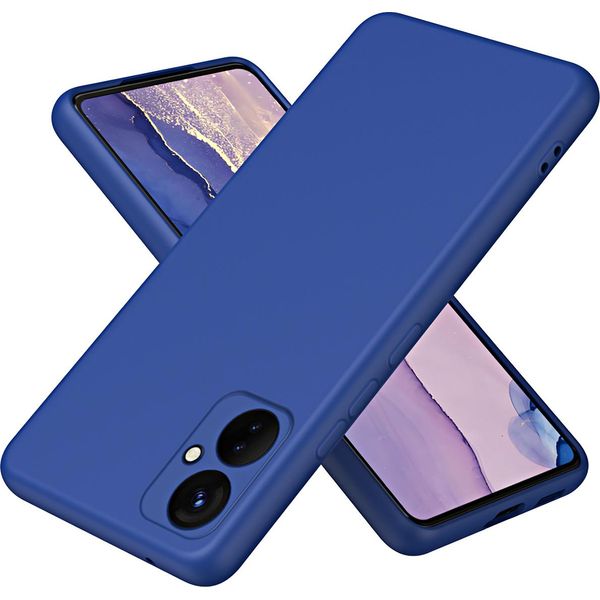 Custodia Tecno Camon 19 Neo, Custodia Protettiva Morbida In Silicone Liquido Per Tecno Camon 19 Neo Blu-image