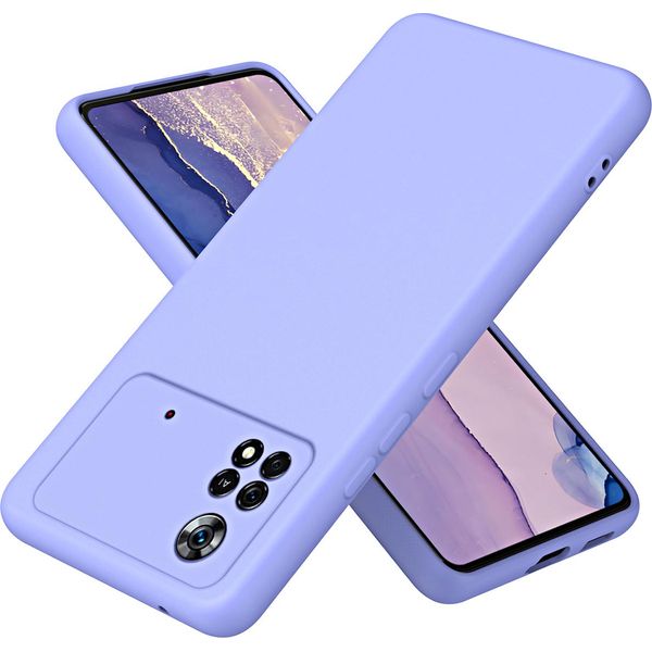 Xiaomi Poco M4 Pro 4G Custodia, Custodia Protettiva Morbida In Silicone Liquido Per Xiaomi Poco M4 Pro 4G Viola-image