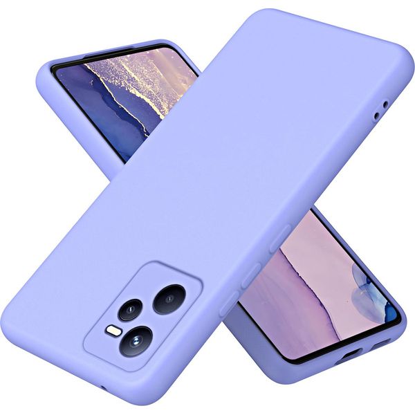 Custodia Realme C35, Custodia Protettiva Morbida In Silicone Liquido Per Oppo Realme C35 Viola-image