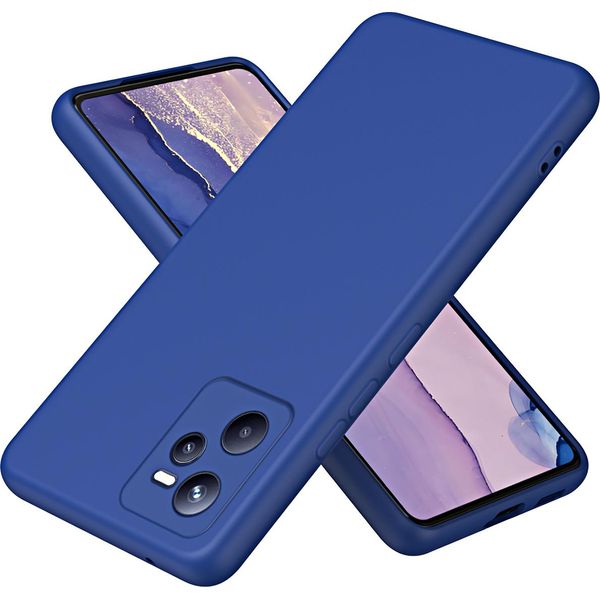 Custodia Realme C35, Custodia Protettiva Morbida In Silicone Liquido Per Oppo Realme C35 Blu-image