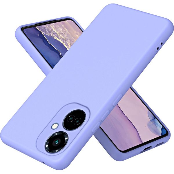 Tecno Camon 19 Pro Case, Custodia In Silicone Liquido Per Telefoni Cellulari Custodia Protettiva Antiurto E Antigraffio Per Tecno Camon 19 / 19 Pro Purple-image