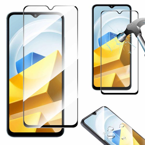 Per Xiaomi Poco M5 2X 3D Display Full Lcd H9 Temperato Schermo Protettore Di Vetro Nuovo-image