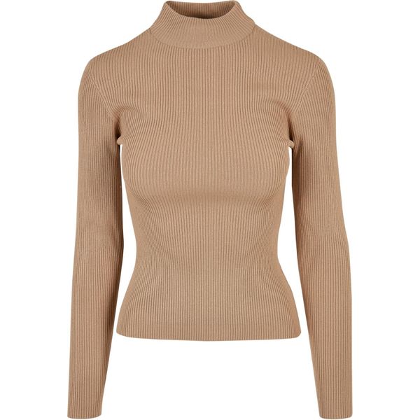 Urban Classics Donna - Maglione A Collo Alto In Maglia Beige - Xs-image